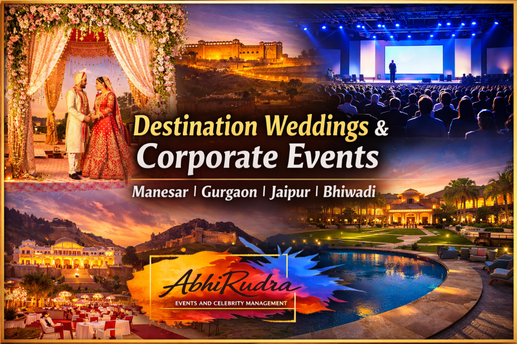 Luxury destination wedding and corporate event planners in Manesar Gurgaon Jaipur and Bhiwadi - AbhiRudra Events
